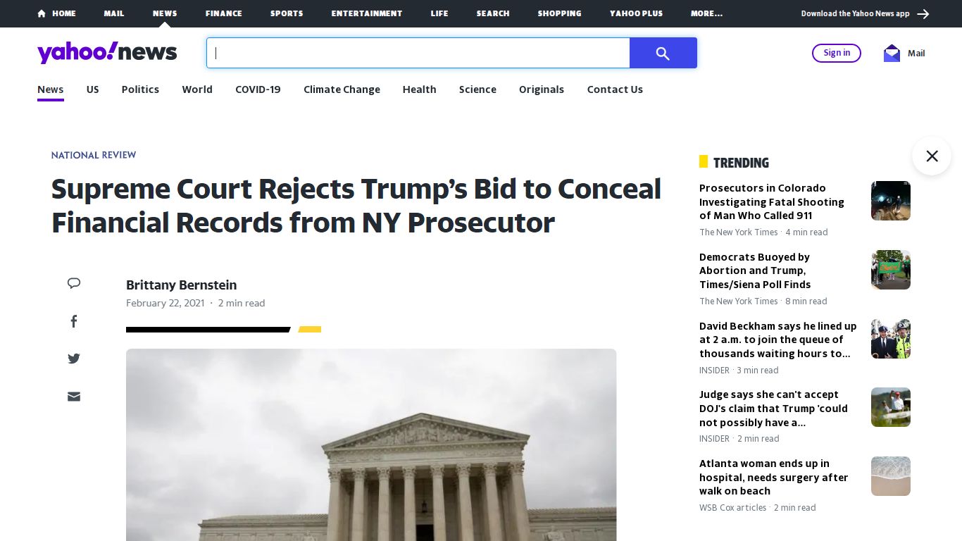 Supreme Court Rejects Trump’s Bid to Conceal Financial Records from NY ...